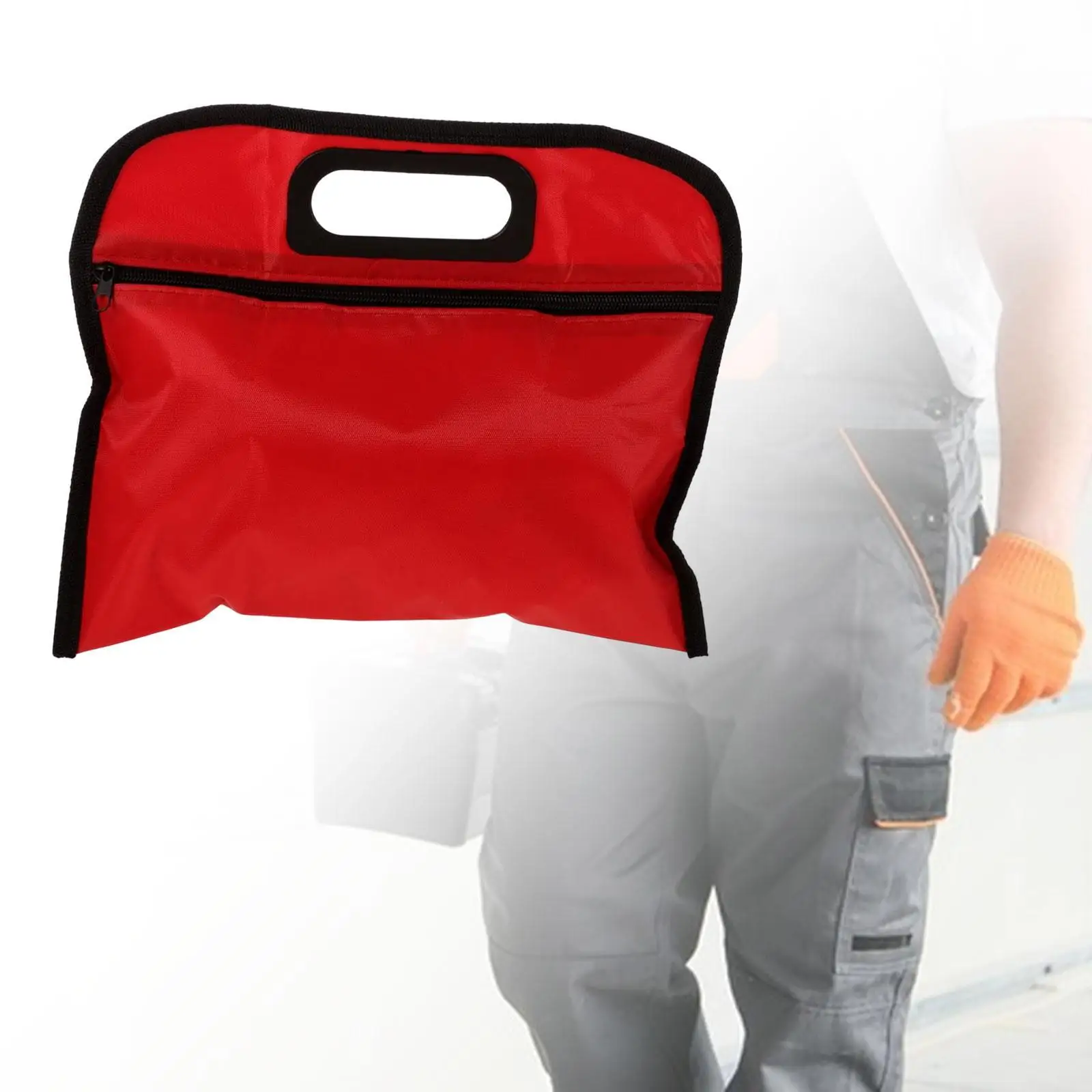 

Tool Organizer Bag,Gardening Storage Tote Portable Multipurpose with Handle,Zipper Close Home Organizer Red Tool Pouch