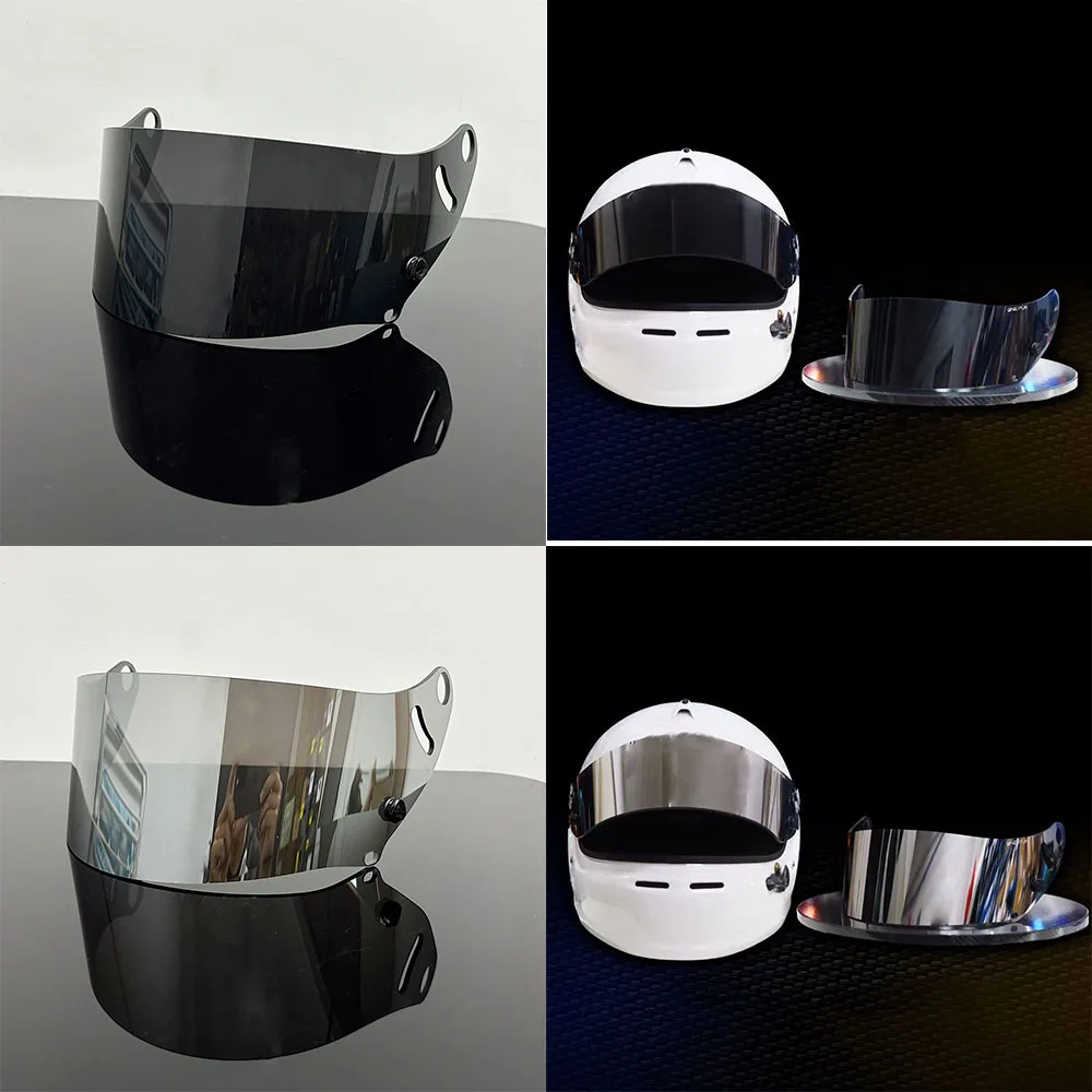 Fit for CK-6 CK6K Helmet Visor Motorcycle Full Face Helmet Shield Lens Replacement Deep tea Silver Anti-UV Lens for arai CK6 view 6