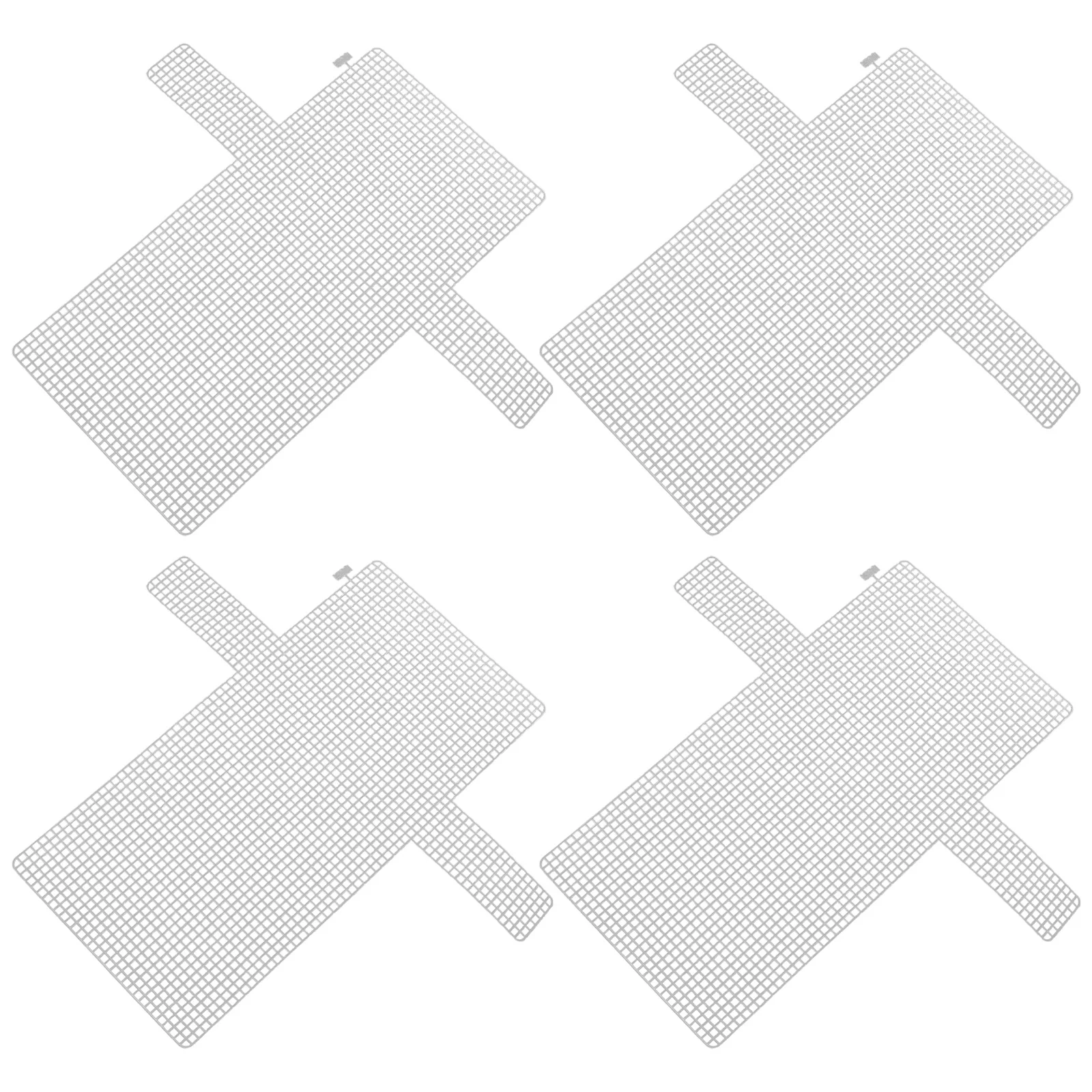 

VICASKY 4PCS White Plastic Mesh Sheets Crochet Bag Hook Net Weaving Craft for Handbags Wallets Fursuit Bucket Accessories