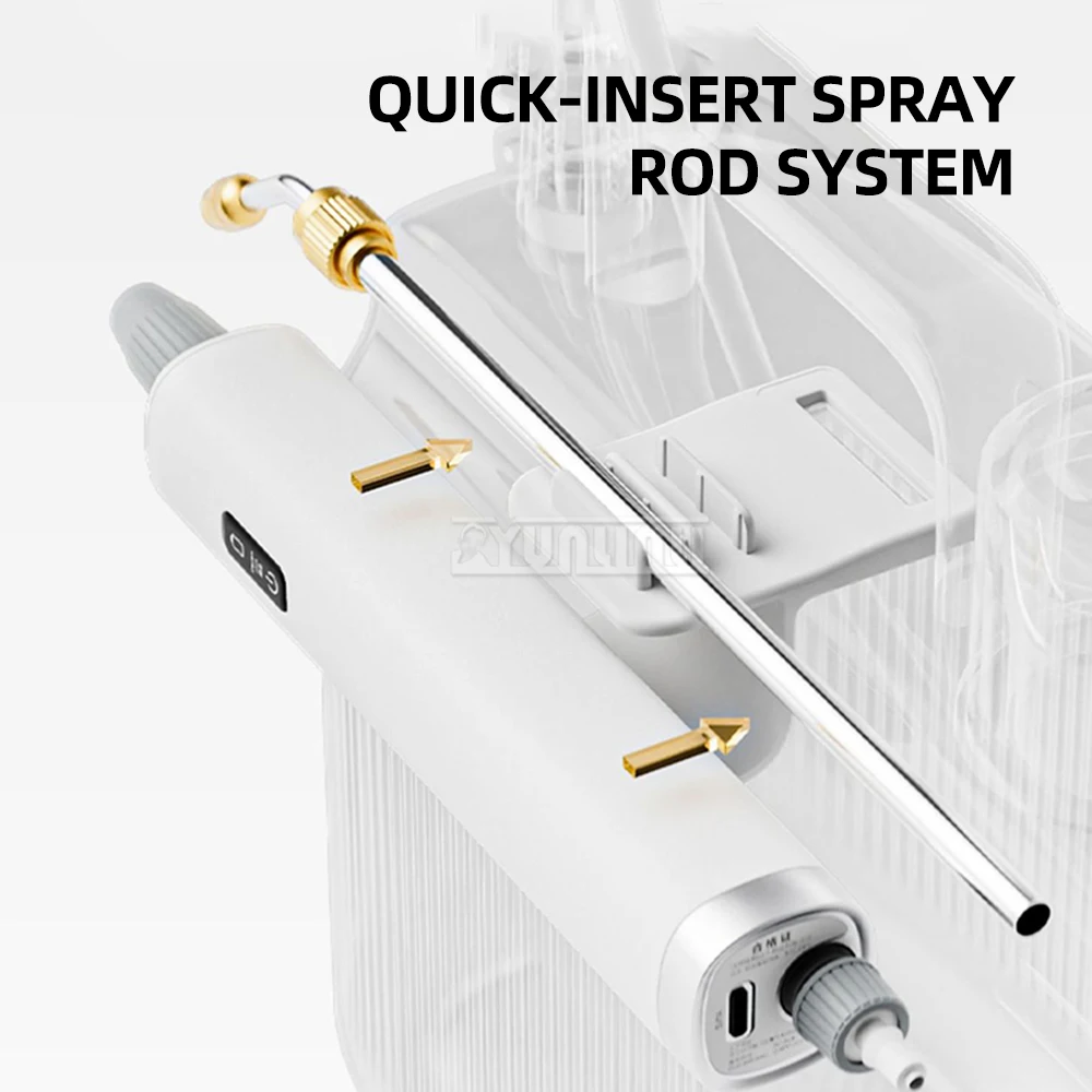 庭の噴霧器花電気シャワーヘッド散水ケトル水スプレーマキナ A 蒸気デ リンピエサ