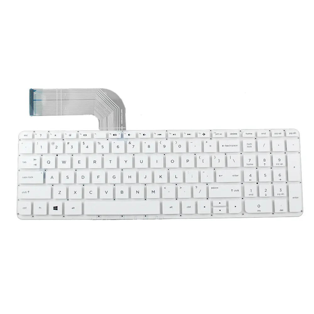 New For HP Pavilion 15-p008au 15-p390nr 15-p393nr 15-P000NF Keyboard US laptop Englsih White No Frame