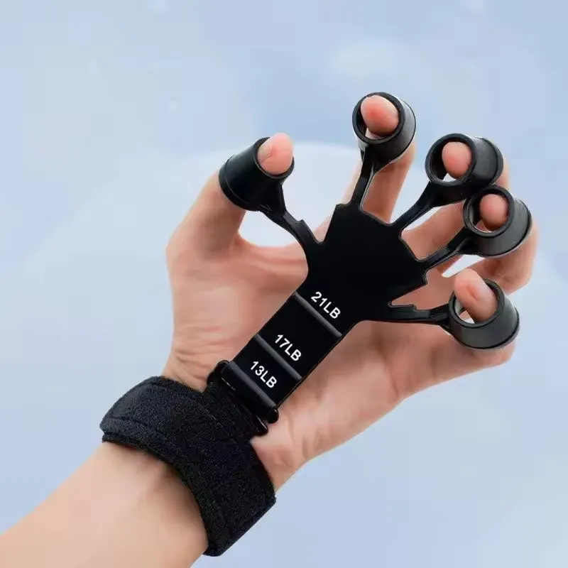 Silicone Finger Trainer 5 Finger Wrist Stretcher Strength Recovery Flexion Extension Vein Trainer 6 Resistant Levels Physical