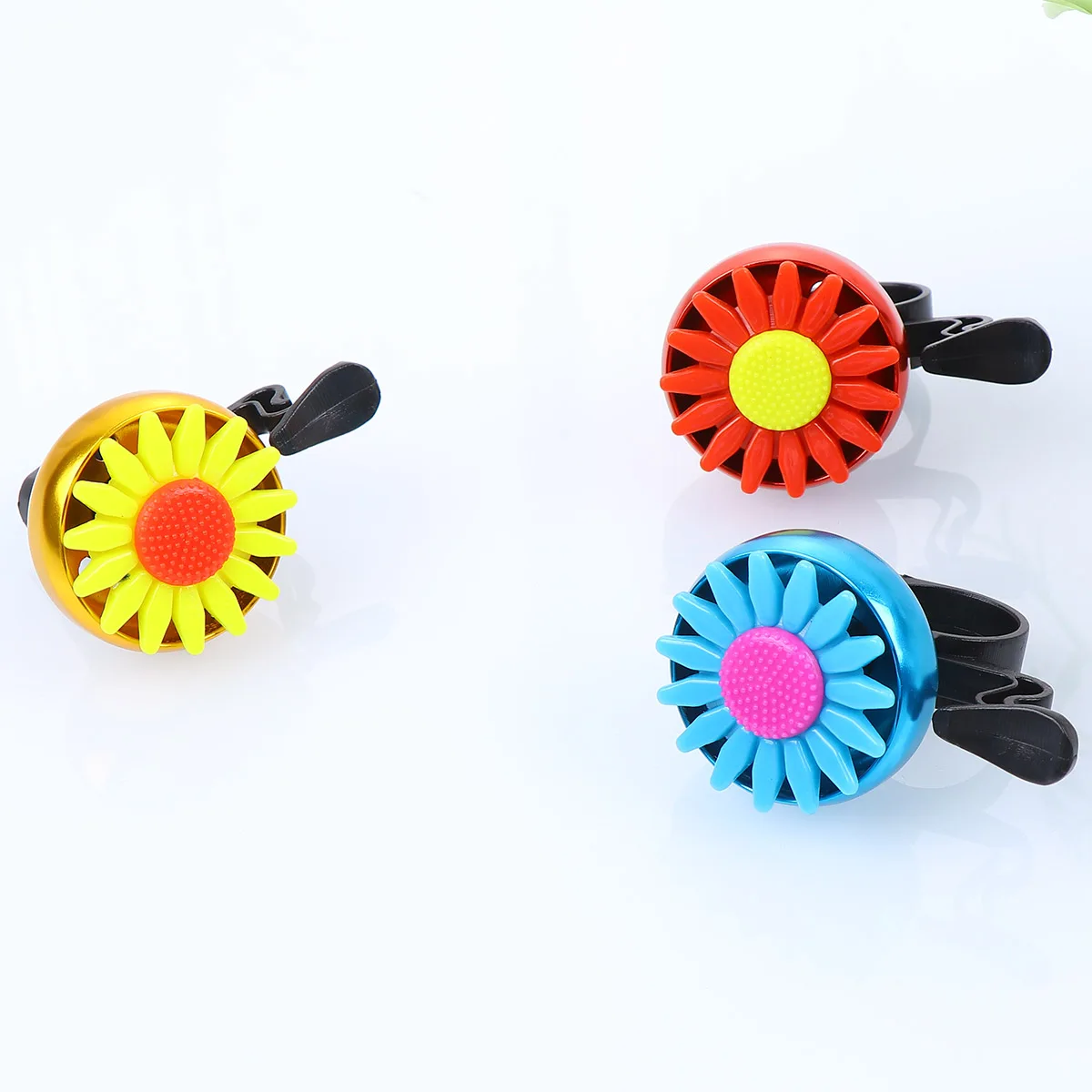 

3pcs Bike Bell Aluminum Alloy Flower Design Loud Ringing Horn For Cycling Scooter Tricycle Mountain Road Bike Red Blue Golden