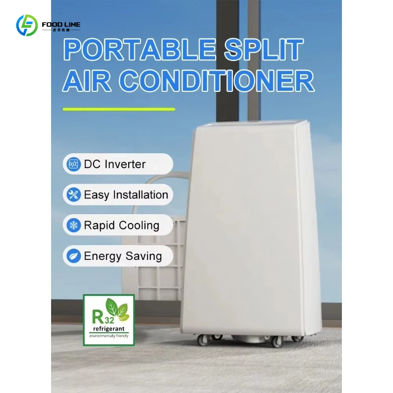 Portable Split Air Conditioner Inverter Cooling Heating Energy Saving Mobile AC for Home Bedroom Office EU Market