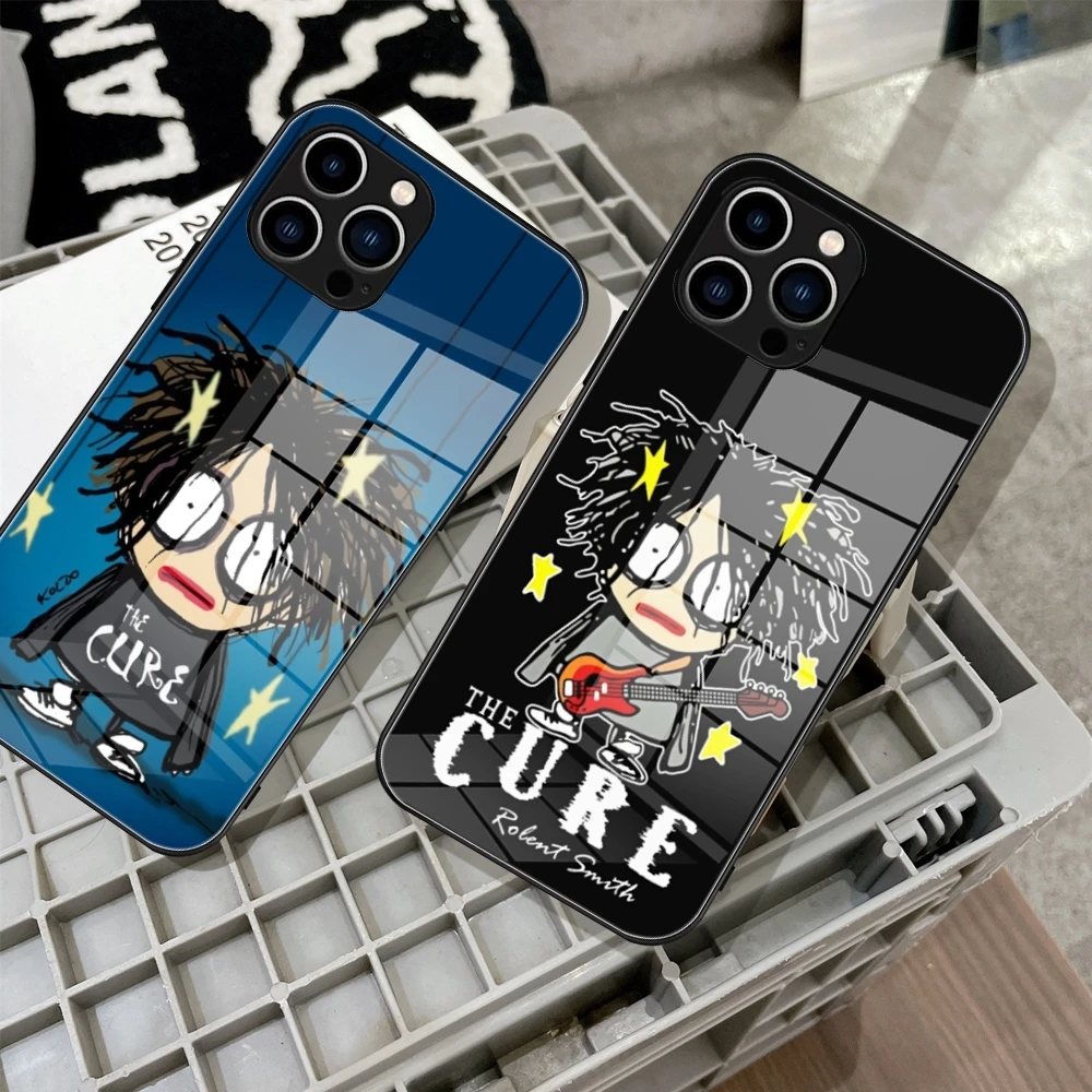 The Cure Robert Smith Phone Case Tempered Glass For IPhone 15 14 11 12 Pro 8 7 14 15 Plus 13 14 Pro MAX XR Covers