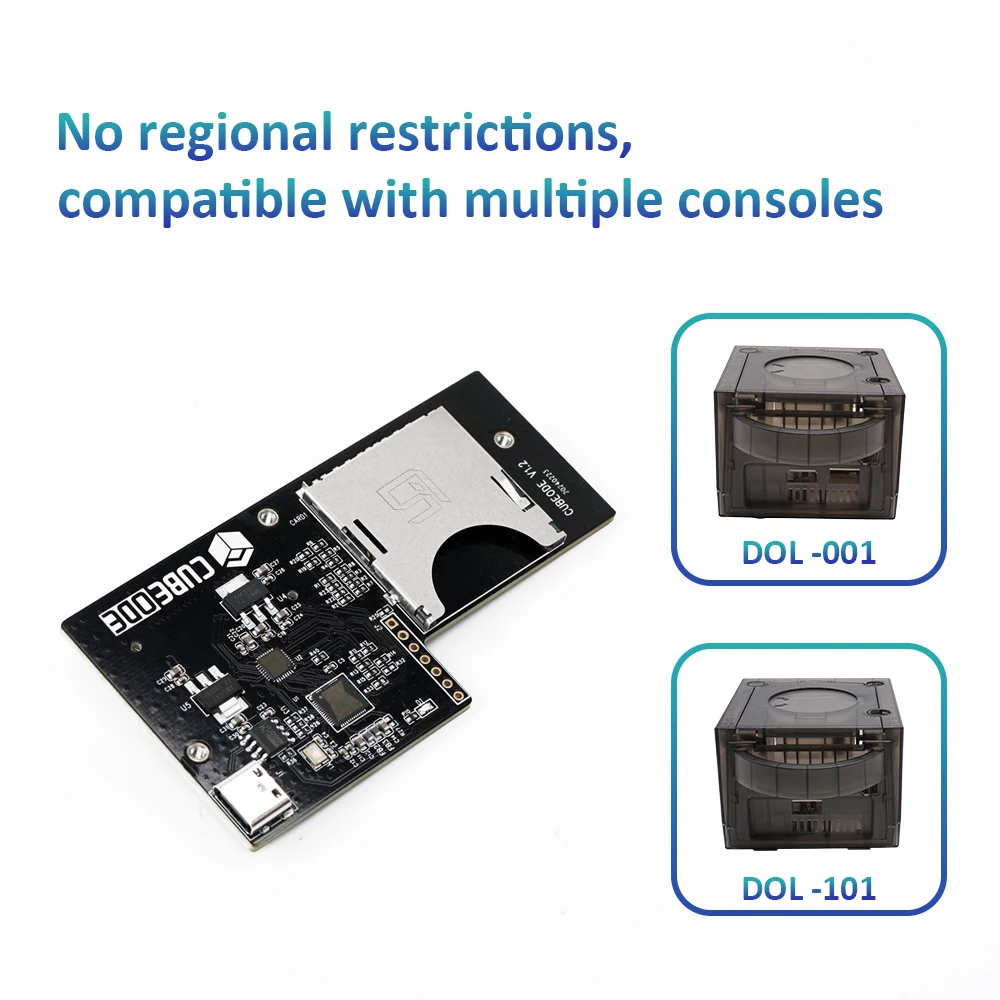 RetroScaler CUBEODE V1.2 Optical Drive Emulator Board for GC Loder Swiss SD2SP2 Reader for All Version NGC GameCube Game Console