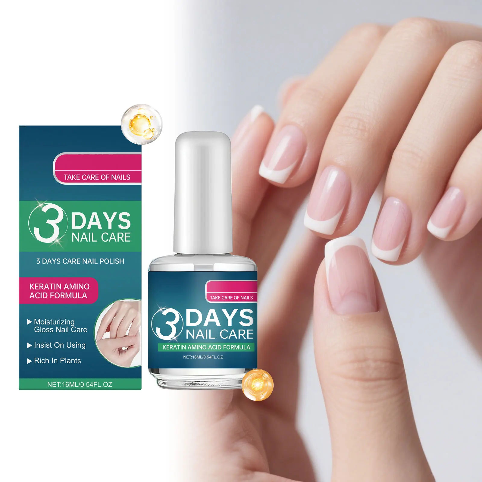 3 Days Care Nail Polish Nourish Repair Moisturizing Brighten Liquid Fast Absorb Repaired Hand Foot Nail Surface Manic Care
