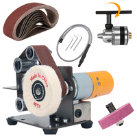 SIFANG Electric Belt Sander DIY Sander Polisher Mini Polishing Machine Belt Sander Grinder Knife Sharpener with Abrasive belt
