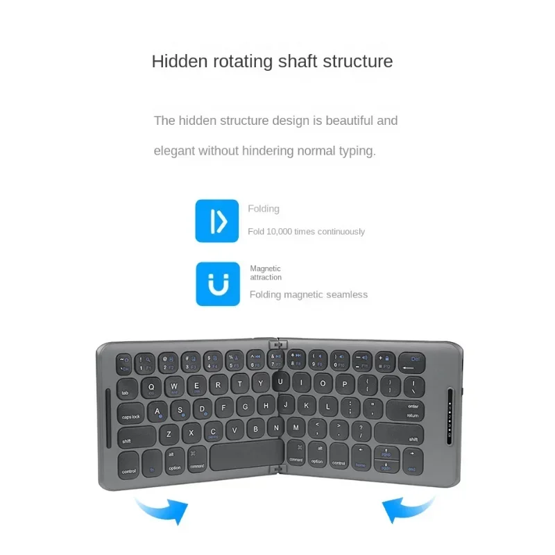 Imagem -05 - Mini Teclado sem Fio Portátil Duas Vezes Costura sem Costura Bluetooth Windows Android Ios Tablet Ipad Telefone Yp-b088