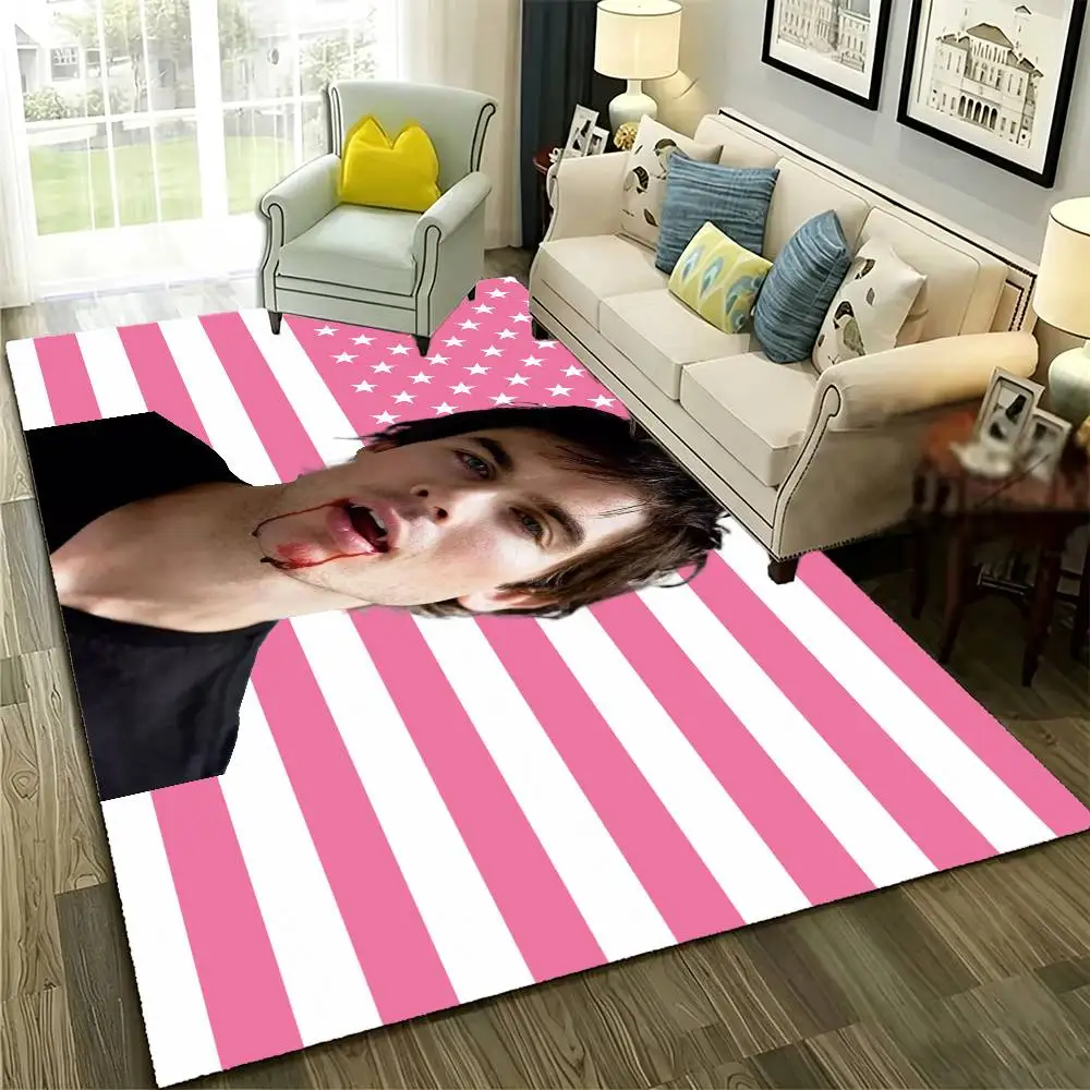 The V-Vampire Diaries D-damon salvatore Soft Thick Non-Slip Mat for Living Room Bedroom Kitchen Decor Rugs