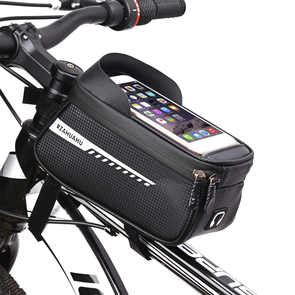 AliExpress OFFBONDAGE Bicycle Front Beam Bag 6.5 Inch Phone Bag Waterproof Cycling Bag Sensitive Touch Screen MTB Road Bike Saddle Bag Accessories