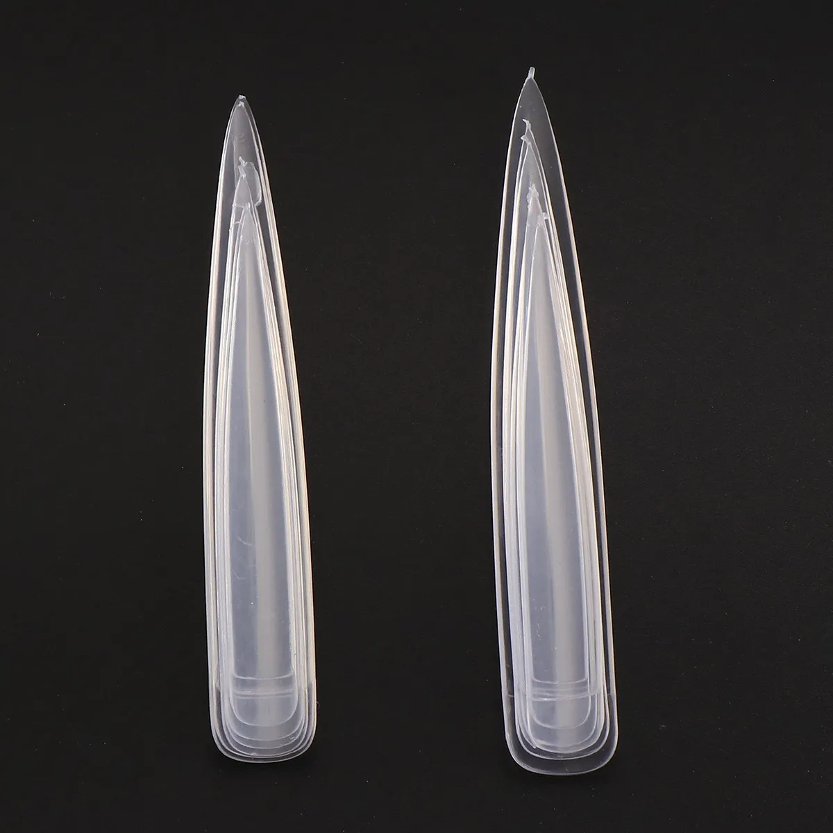 

10Packs Pointed Fake Nail Tips Transparent Strong Safe Suitable for Nail Art Halloween Christmas Wedding DIY Professional Use