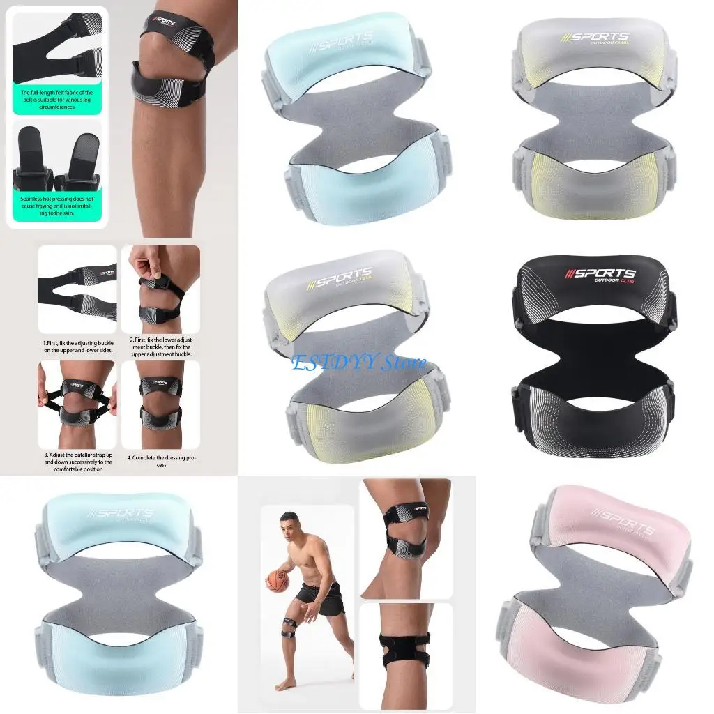 

G6DE Adjustable Knee Brace Joint Support Strap Protective Knee Wrap Soft Texture for Active Lifestyle and Joint Protections