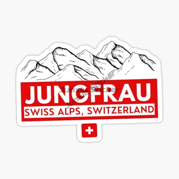 Swiss Alps Switzerland Vinyl Car Sticker Travel Luggage Mountains Ski Surf Skateboarding Hip Hop Decals Car Styling