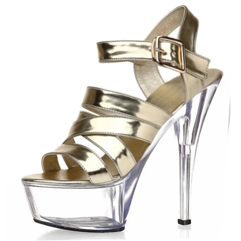 

Сексуальные красивые туфли на очень высоком каблуке 15 см с пряжкой и сценой 1, изысканные модные туфли для подиума, сандалии