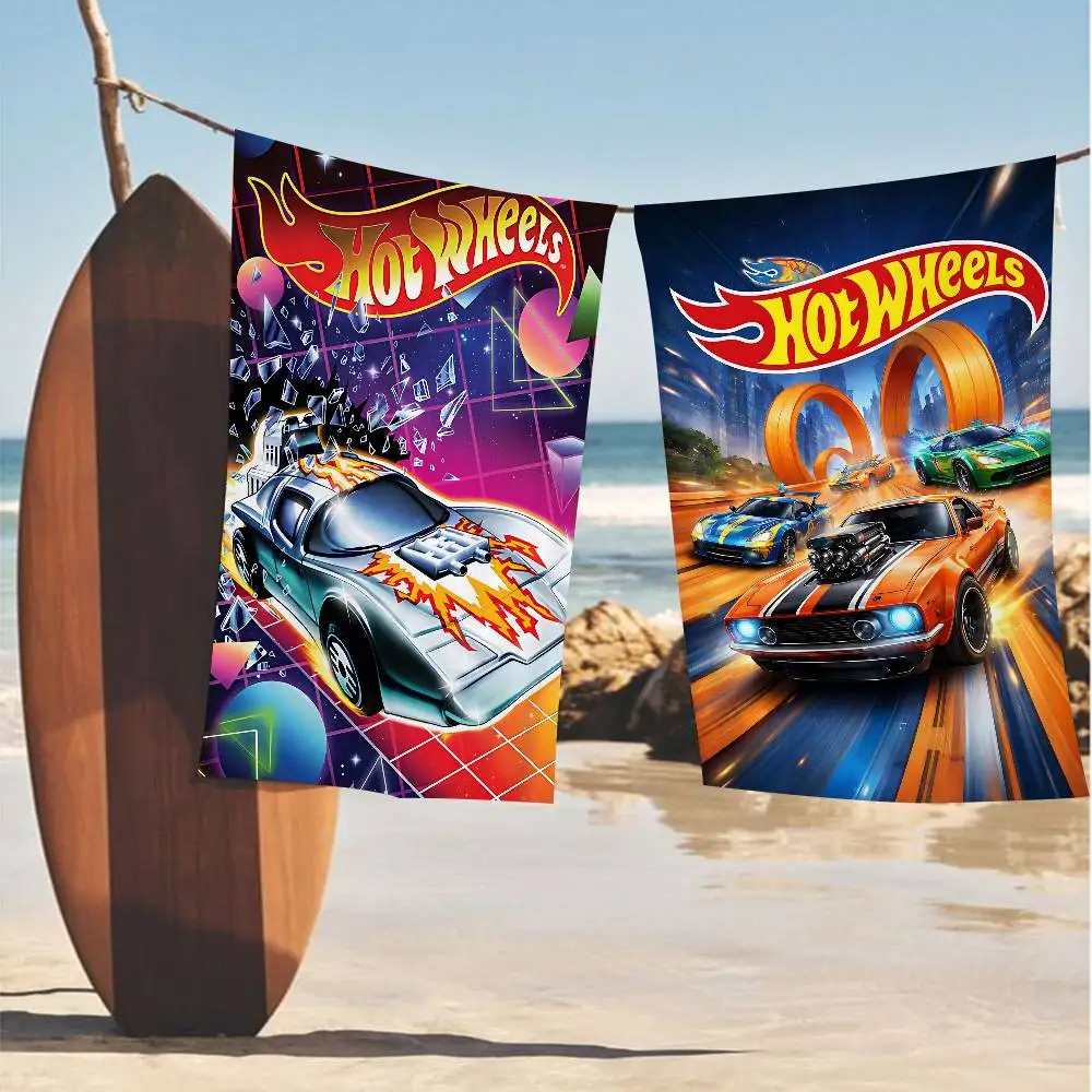 Game H-Hot W-Wheels Anime Beach Swimming Towel Soft Absorbent Washcloth Children's Gifts for Kids Travel Camping Gym