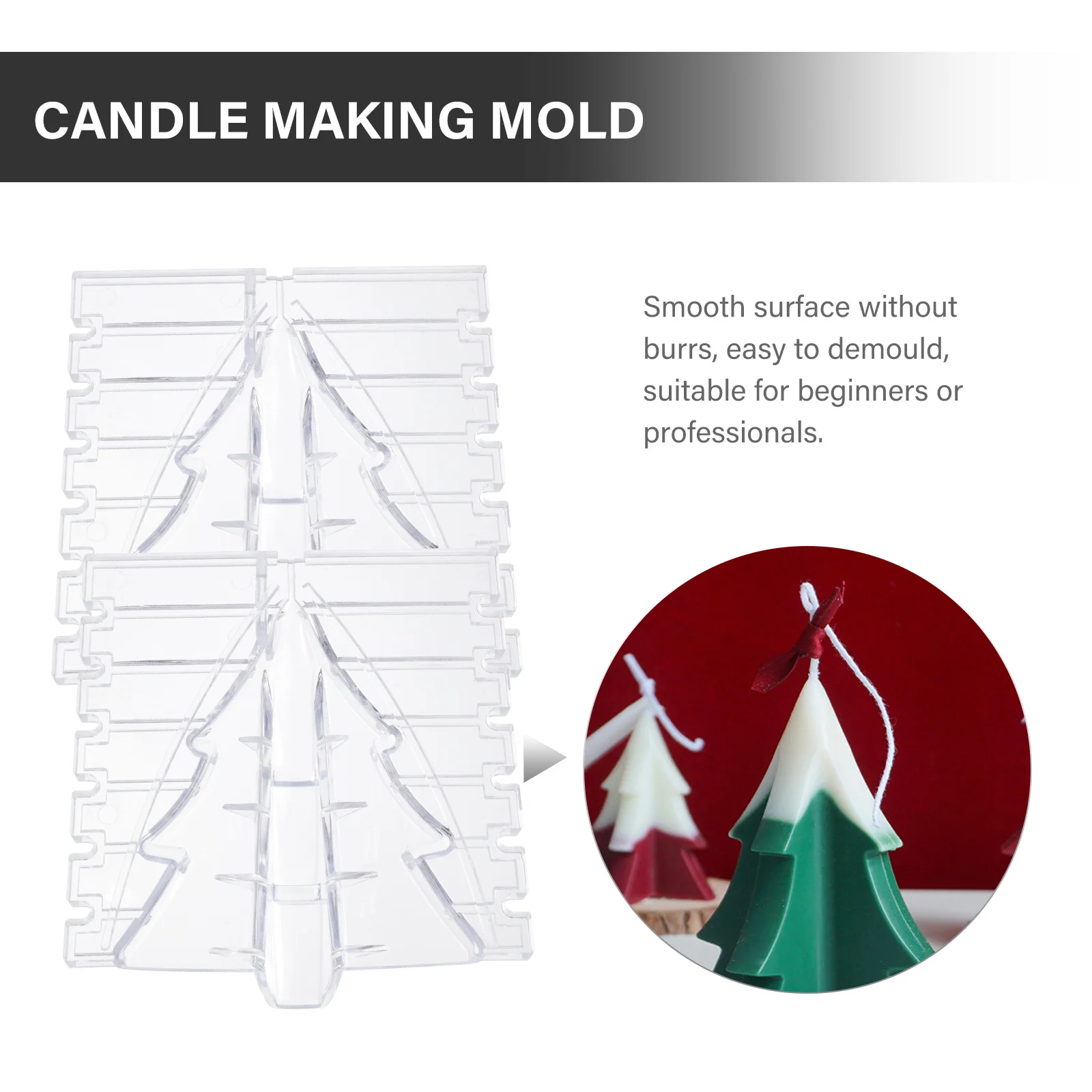 

DIY Accessory Christmas Tree Mould Safe Wax Pouring Tool Beginners Professionals Friendly Making Mold