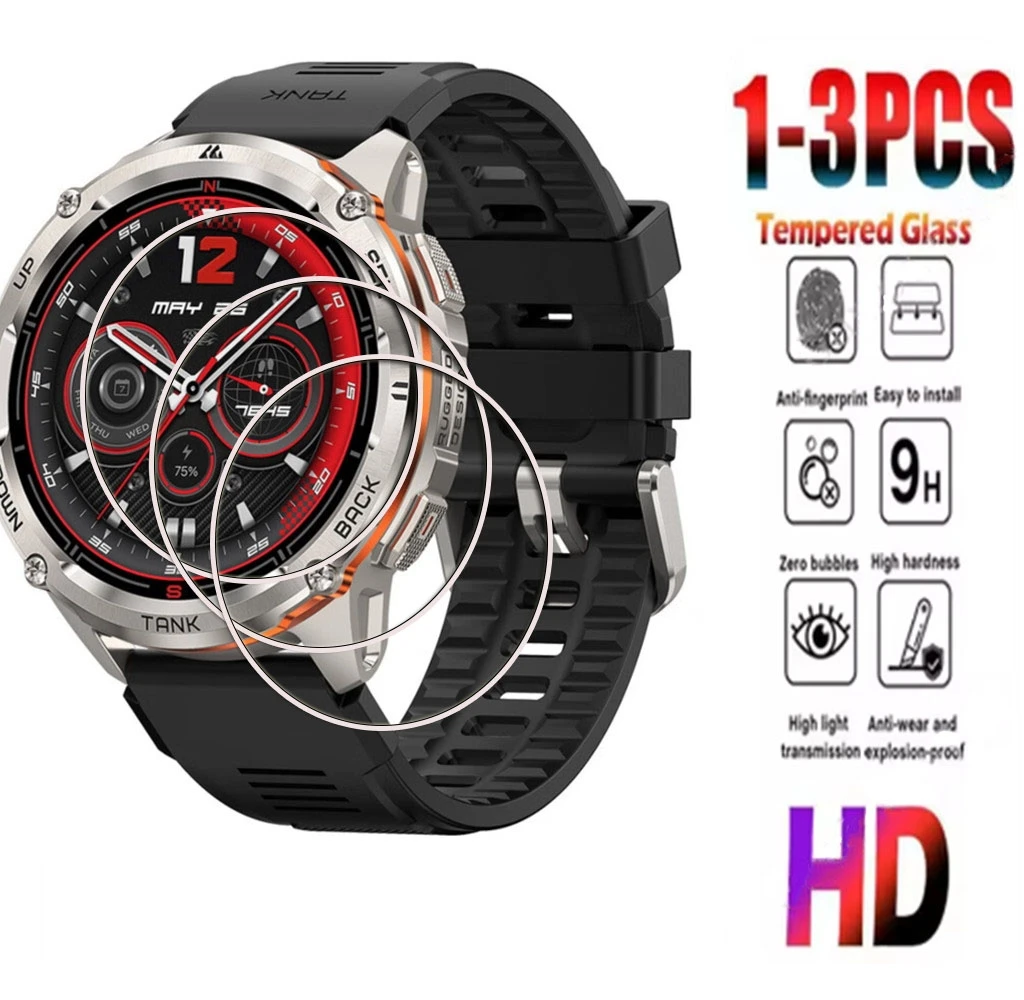1-3 pçs vidro temperado para kospet tanque t3 ultra 2 t2 t4 t4c s1 s2 optimus 2 magia r10 orb gps relógio inteligente filme protetor de tela