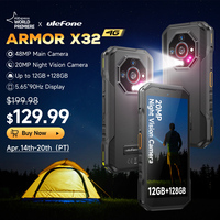 【World Premiere】Ulefone Armor X32 4G Rugged Phone Android 14 Waterproof Smartphone 12GB RAM,128GB ROM NFC Night Mobile Phone