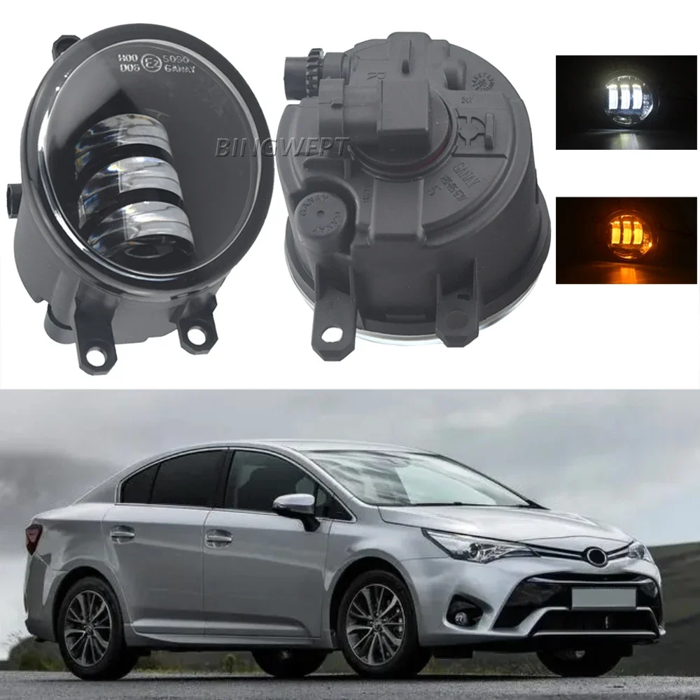 2 Pieces Car Front Fog Light LED Daytime Running Lamp DRL For Toyota Avensis (_T27_) 2015 2016 2017 2018