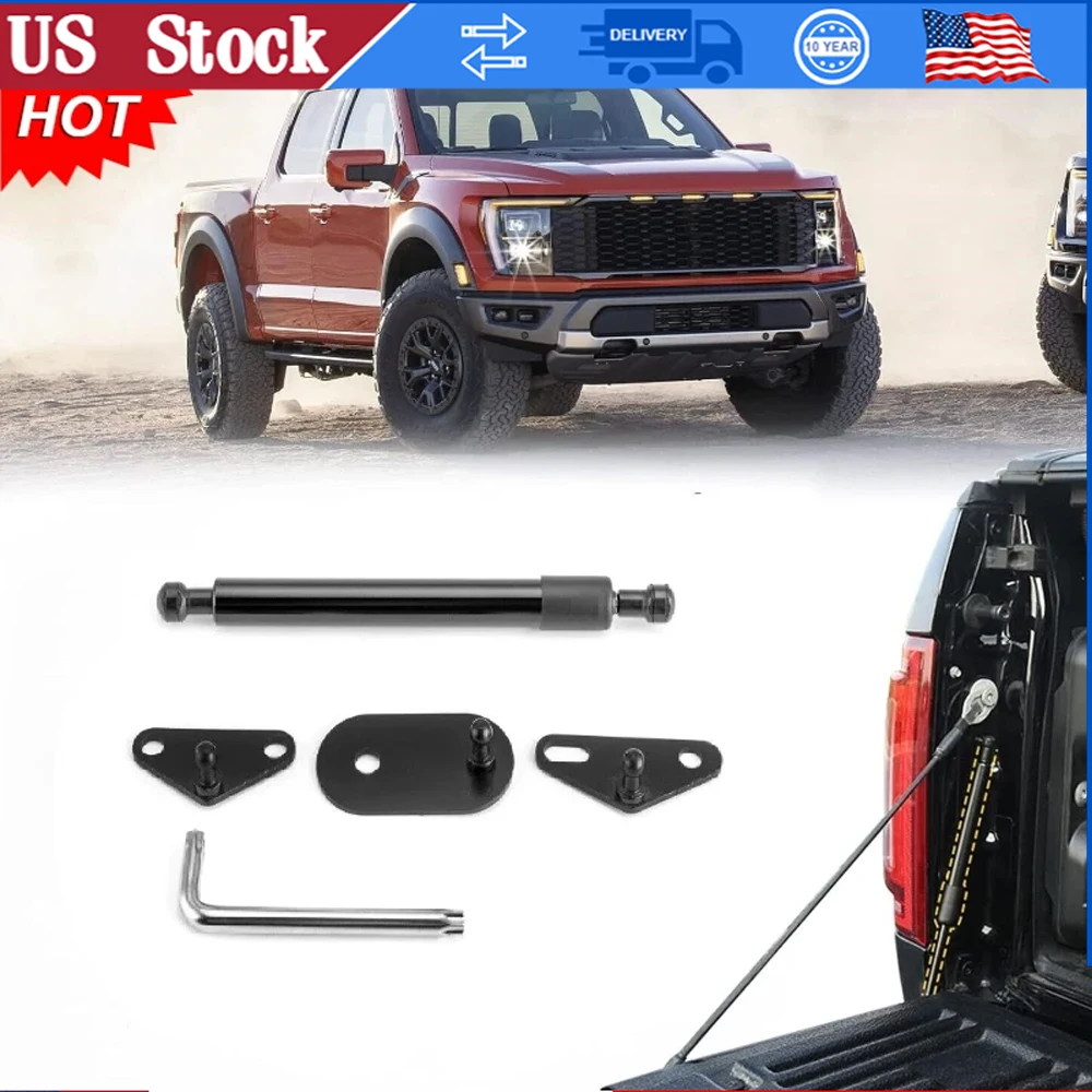 1 Set New Quality Car Tail Gate Damper For Ford F150 2015-2024 F-150 Tailgate Assist Shock Strut Bar Car Rear Cover Support Rod