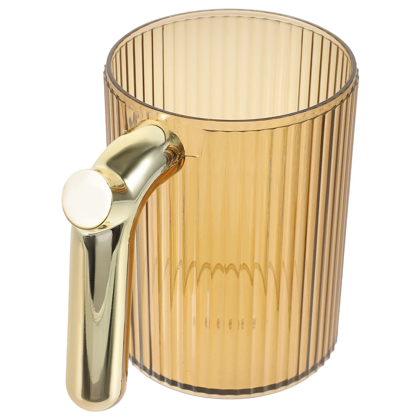 

Toothbrush Cup Large Capacity Mouthwash Plastic Mug Bathroom Travel Holder Tumbler Gold H Modern Design Stable Practical