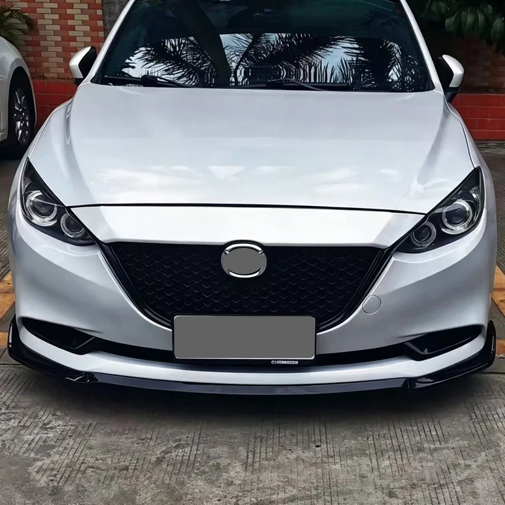 Bovenste bumperinlaatkap radiatorrooster voor Mazda 3 Axela 2014 2015 2016 2017 2018 2019, zwart honingraat-stijl racing grille