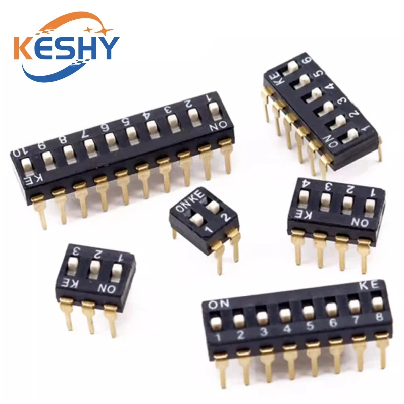 10szt/lot Przełącznik SMT SMD typu przesuwnego, raster 2,54mm 2 rzędy 4 piny 2 pozycje / 8 pinów 4 pozycje / 16 pinów 8 pozycji — zdjęcie produktu 4