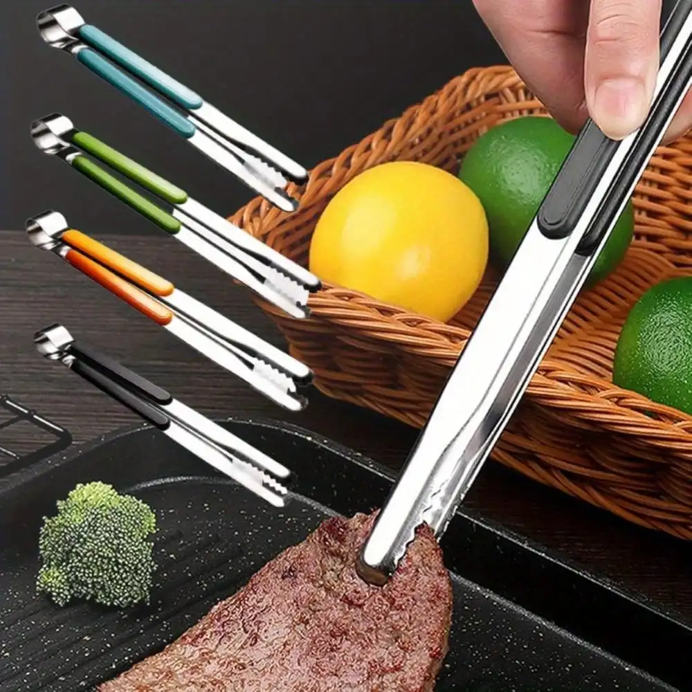 

4 предмета щипцы для приготовления пищи из нержавеющей стали, термостойкие, нескользящие для барбекю и кухни
