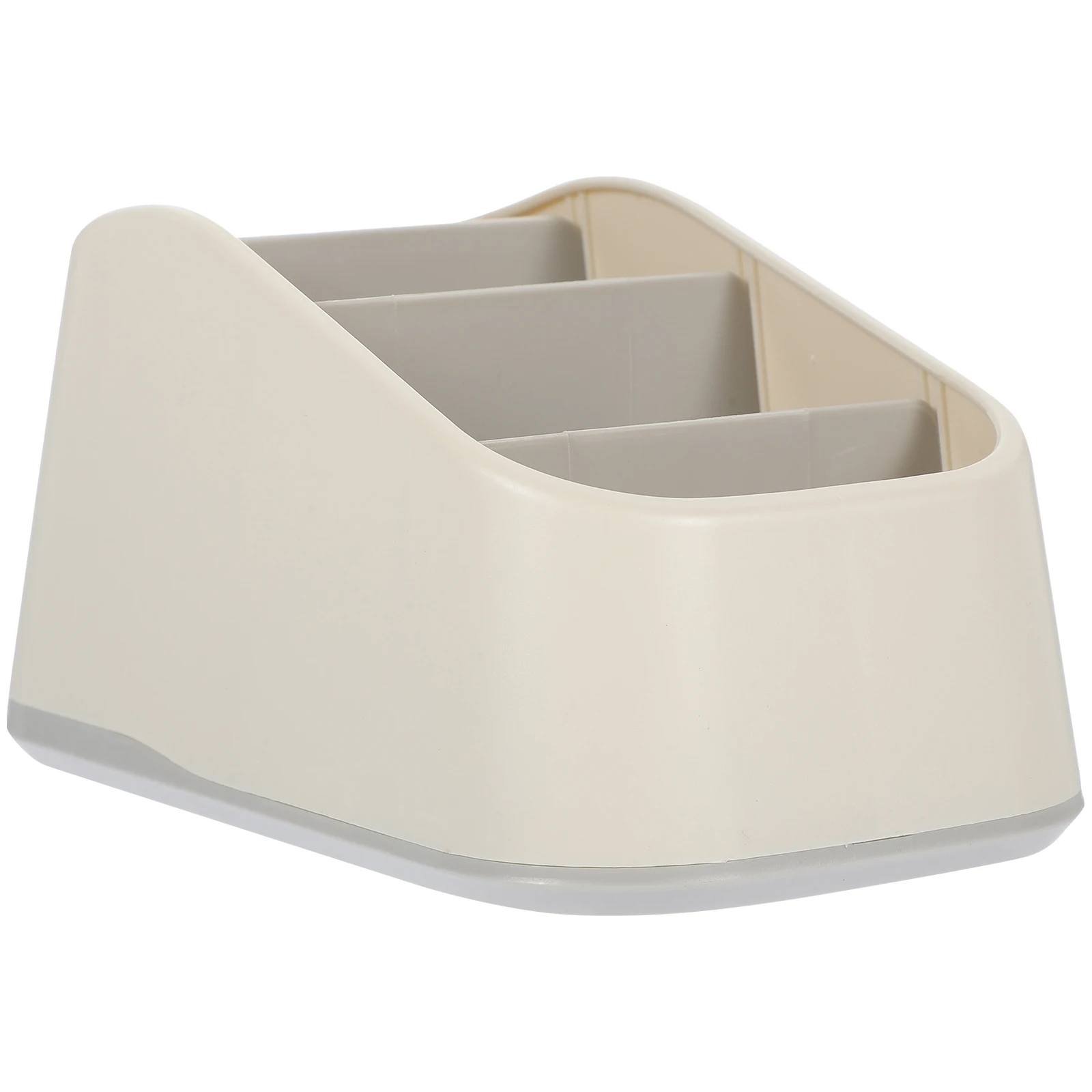 

Stylish Remote Control Storage Box PP Household Organizer Anti-Slip Desktop Stand for Office Home Multi-Compartments