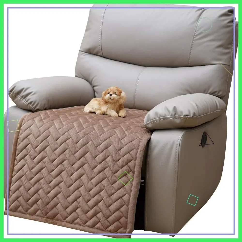 

Recliner Chair Covers That Stay in Place, Washable Slipcover for Large 3 Seater Sofa Couch Living Room Loveseat, Light Brown