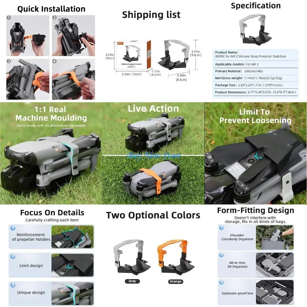 

20CE Propeller Guard Strap Holder Protector Stabilizer for Air 3 Accessory