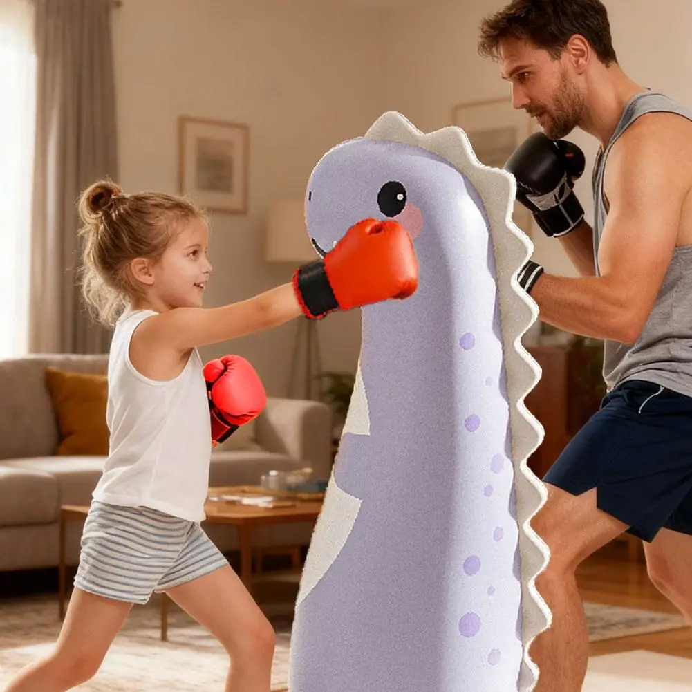 Inflatable Boxing Column Kids Tumbler Inflatable Standing Punching Boxing Bag Sport Toys For Boys Girls Birthday Gift I0M7