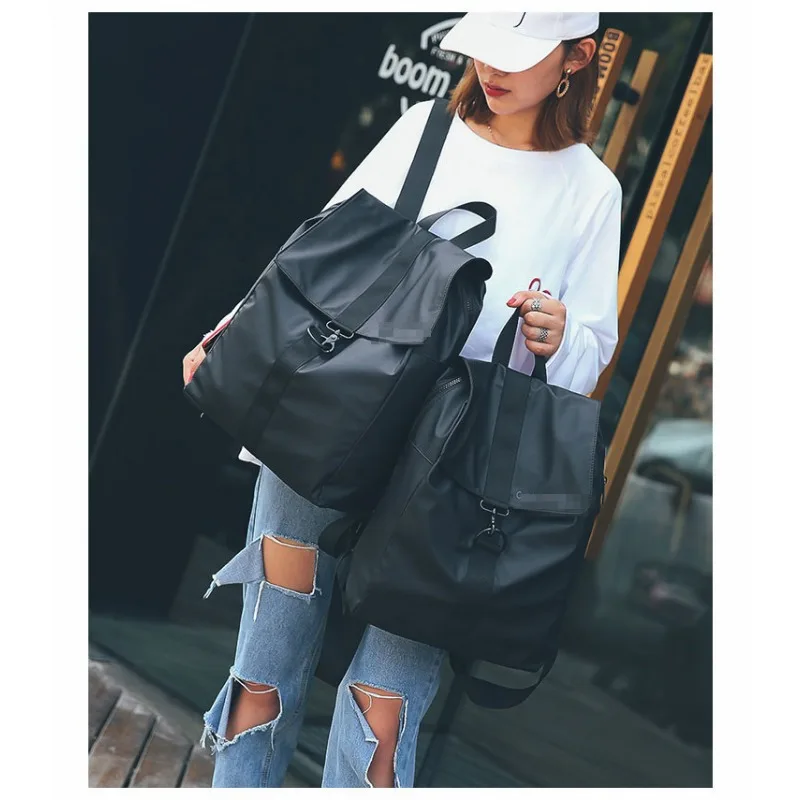 1pcs Nylon 2026 School Backpack Solid Black Outline Great For Group Outdoor Travel  Lift Grade Versatile   For Campus Scenes