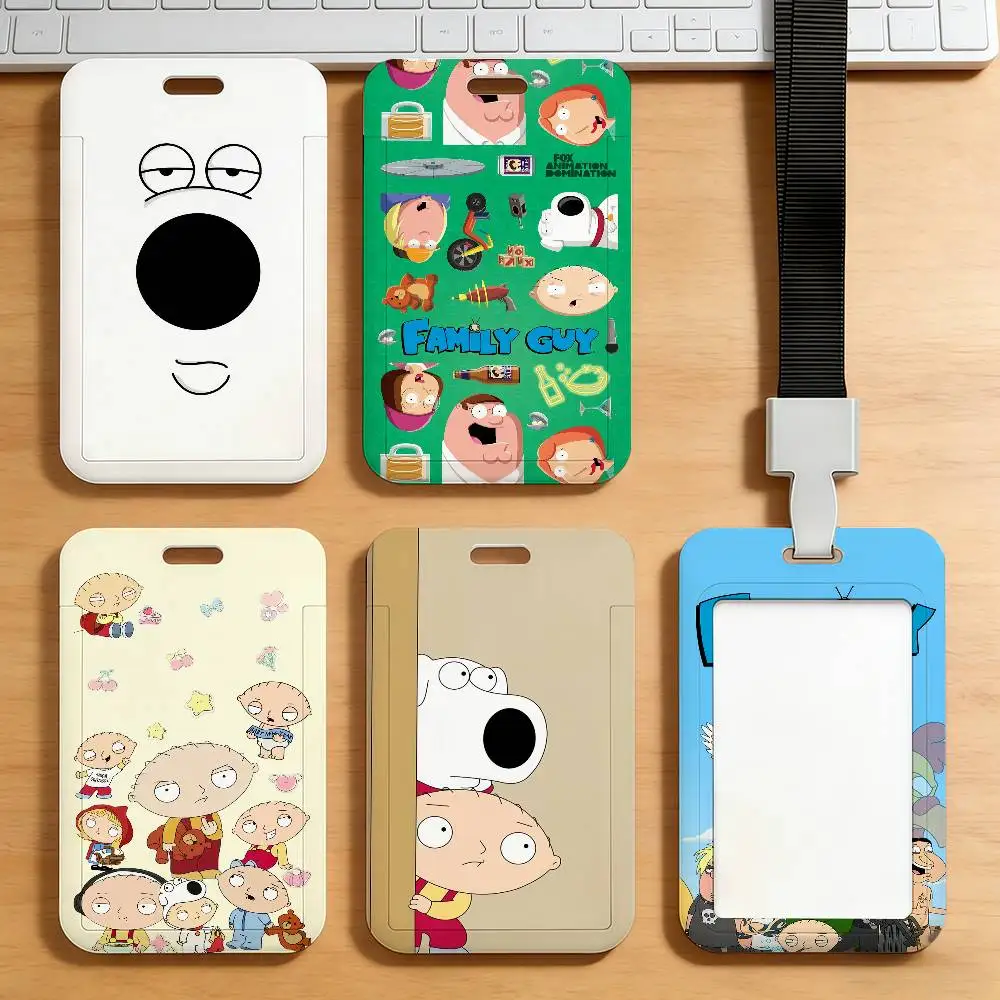 Cartoon F-Family-Guy Funny Card Holder Student Campus Meal Cards Public Transport Subway Cardcase