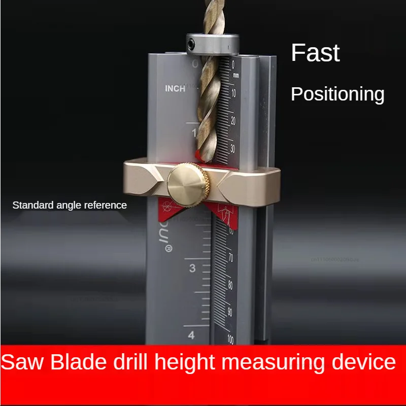 Multifunctional Woodworking Tools, Drill Limit Ring, Installation Aid, Router, Table Saw, Height Gauge, Drill Angle Measure Rule