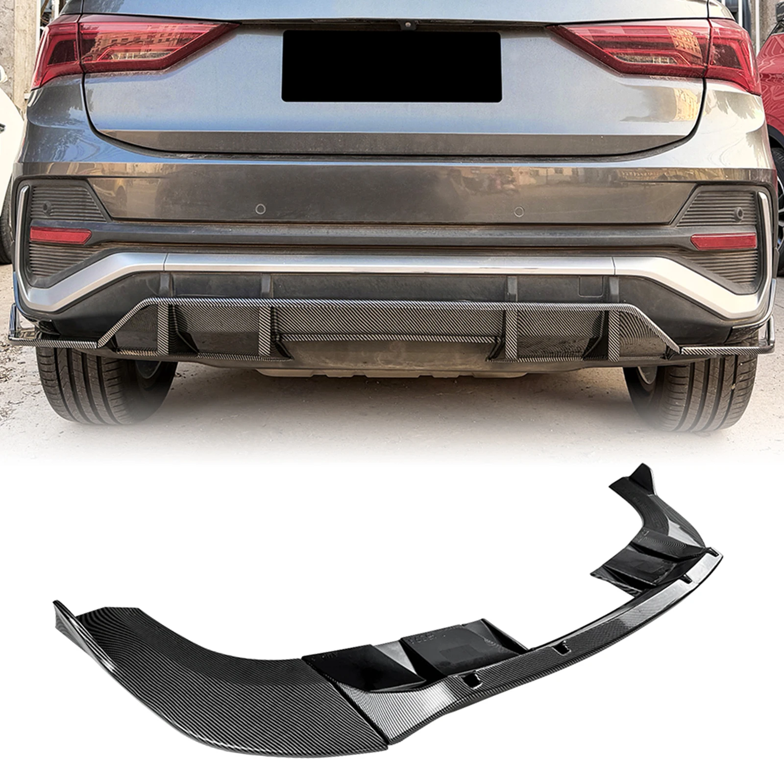 

Задний диффузор-сплиттер для бампера, комплект обвесов для Audi Q3 F3 Sportback 2019-2025, внешние аксессуары