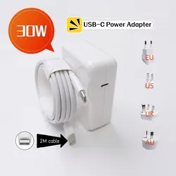 30W PD USB-C Power MagSaf* 3 Adapter Laptop Notebook Fast Charger For Apple Macbook 12'' Air 13'' M1 M2 A1882 A1534 A2337 A2681