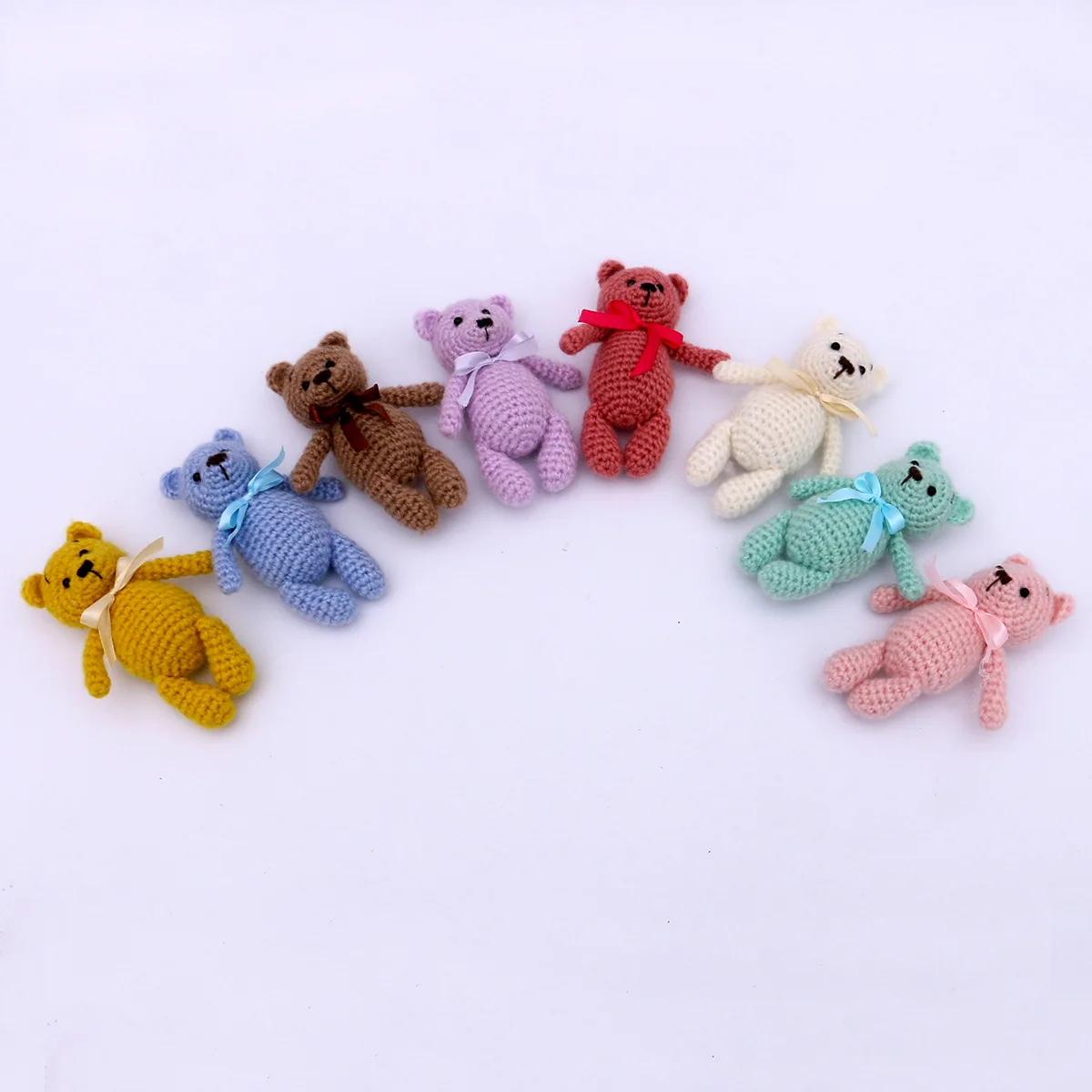 ❤CYMMHCM-Accessoires de photographie pour nouveau-né, mini ours en peluche mignon, accessoires photo de bébé au beurre, studio, décoration de prise de vue pour bébé