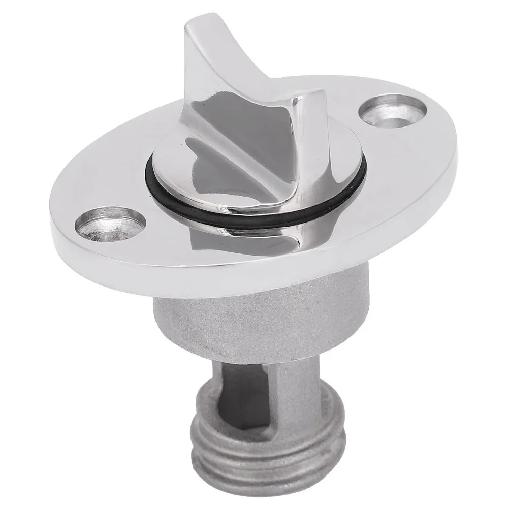 

316 Stainless Steel Garboard Drain Plug Fits 1" Hole Waterproof O Seal Ring Marine Drain Plug with Screws 3/4" Thread