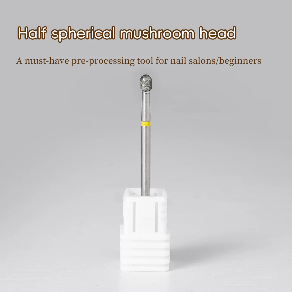 KANIU Diamond Sand Nail Files Drill Fine Grind Nail Buffing Heads Semi-Cylindrical Design Pre-Manicure Head Cuticle Care Tools