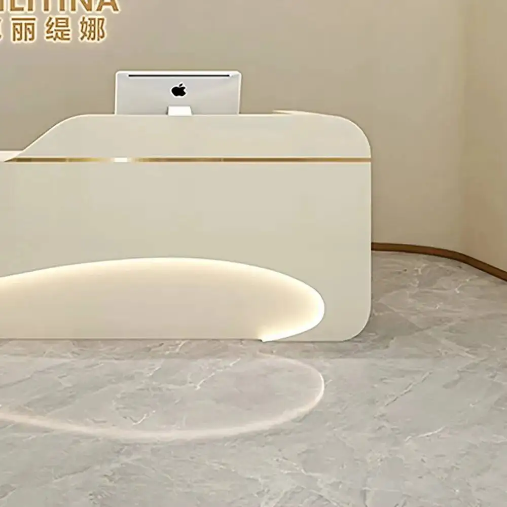 

Counter Nordic Cabinet Bar Glamour Modern Glamour Simple Nordic Reception Desks Luxury Aesthetic Mostrador Commercial Furniture