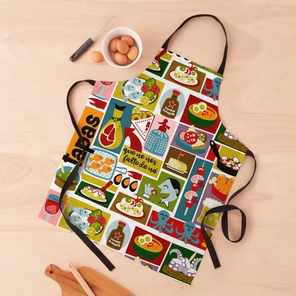 

Tapas Apron Kitchen Things For Home Christmas gift chef for man For Hairdresser Apron