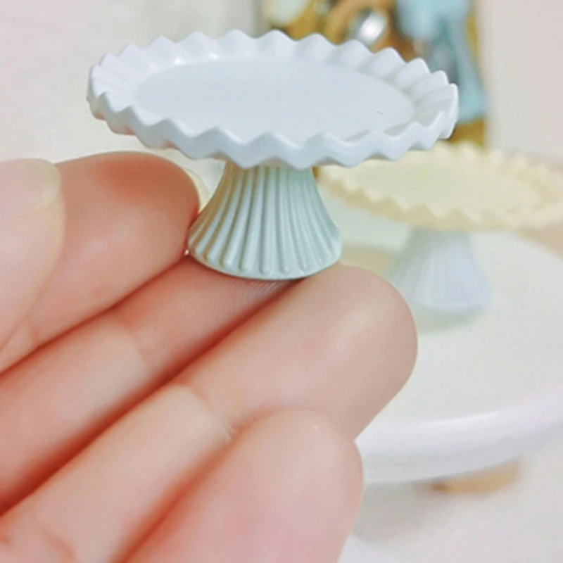 1Pcs Dollhouse Mini Turntable Cake Decoration Turntable Toy Model Doll House Furniture Decor Dollhouse Ornaments Accessories