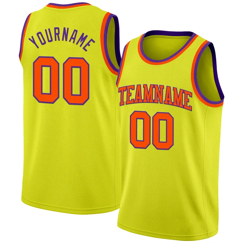 

3D Print Fluorescent Yellow Sleeveless T-shirt For Men Breathable Loose Basketball Vest Customized Name Number Personality Tank