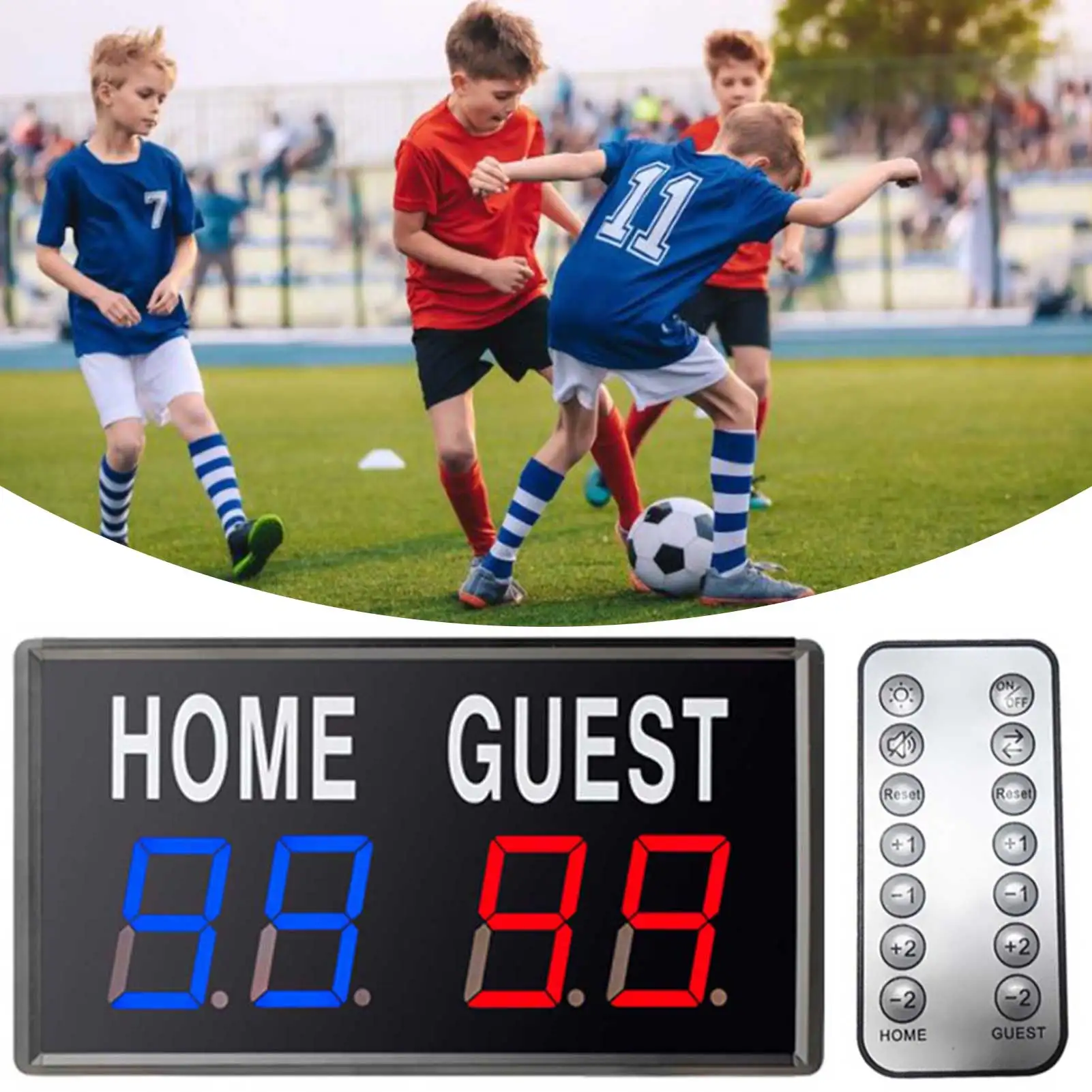 4-Digit LED Electronic Score Keepers Scoreboard USB Powered Electronic Digital Scoreboards For Volleyball Table Tennis