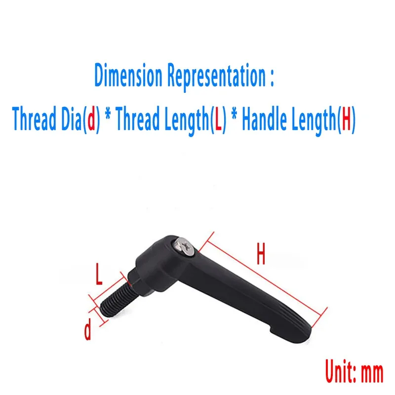 Ergonomischer 7-förmiger Griff zur bequemen und präzisen Steuerung der Maschinen, verstellbare Schraube M6 M8 M10 M12