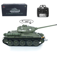 Toys Heng Long 1/16 7.0 Plastic Ver Soviet T34-85 Army RC Tank Ready to Run Model 3909 Engine Proportion Smoke Car TH17764