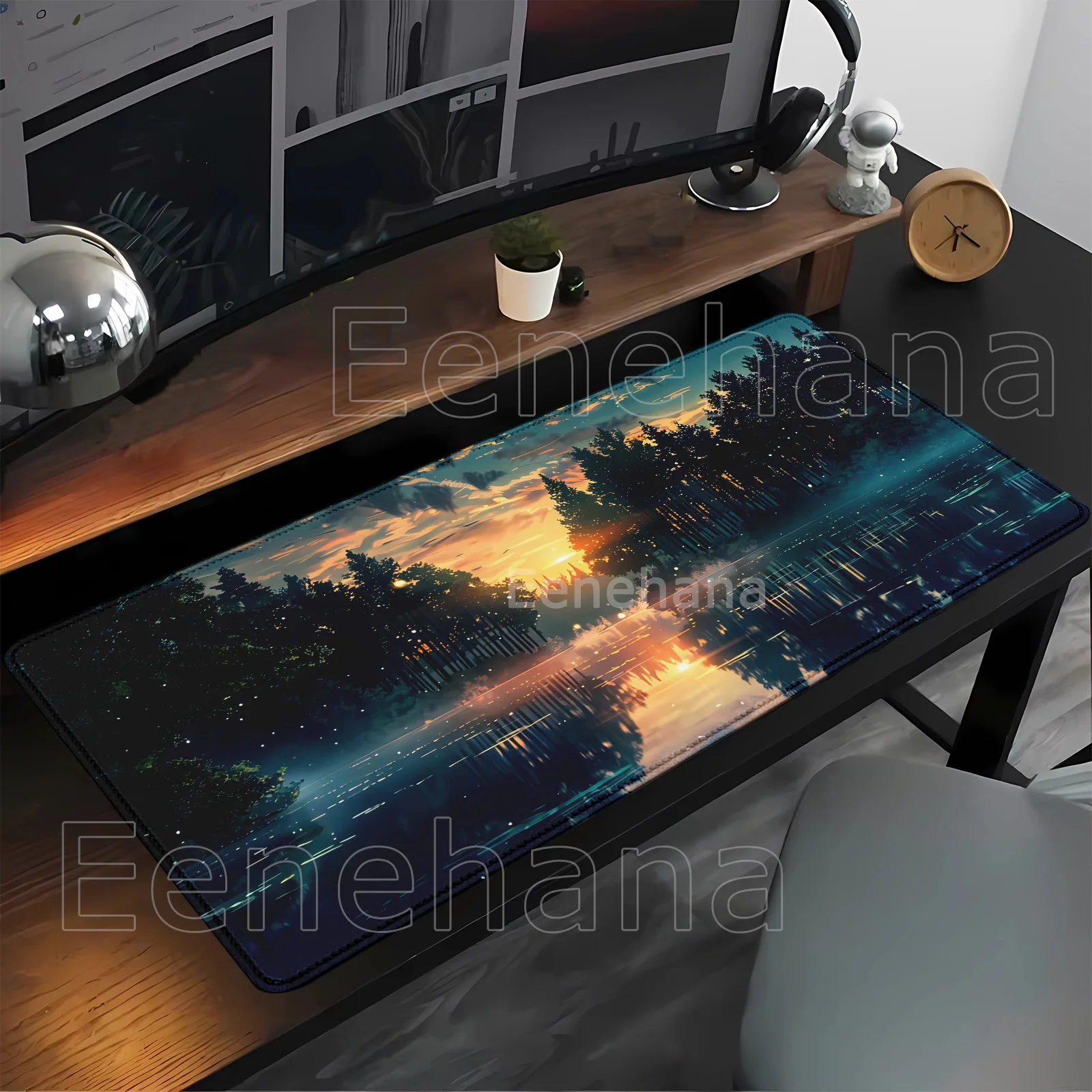 forest lake sunset HD Printing Mousepad Rubber XXL 400x900mm Non-slip Mouse Pad Game Keyboard PC Gaming overlock esport Desk Mat