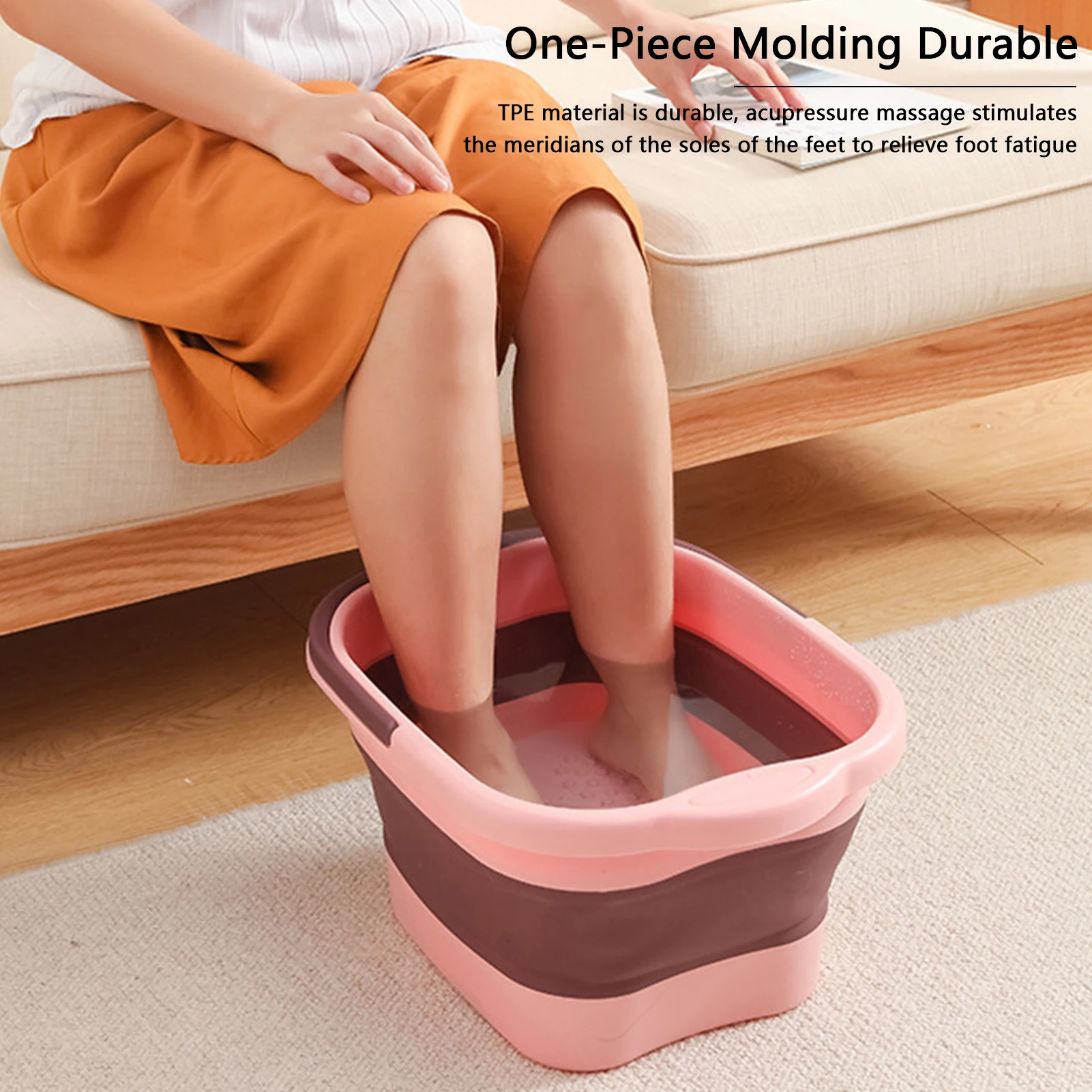 Foot Soaking Bath Basin Foot Soaking Bath Basin With Massage Rollers Stress Relief Collapsible Foot Spa Foldable Bucket Large